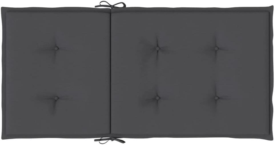 Kėdės pagalvėlės, 2vnt., antracito, 100x50x4cm, audinys