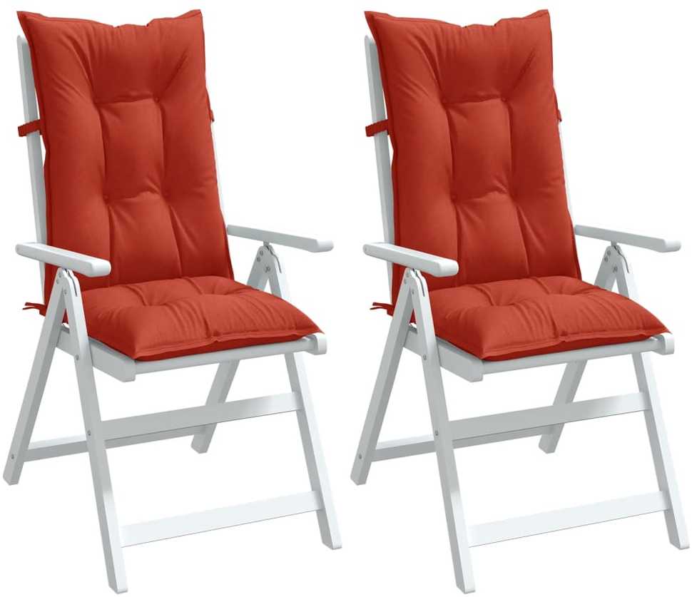 Kėdės pagalvėlės, 2vnt., raudonos, 120x50x7cm, audinys