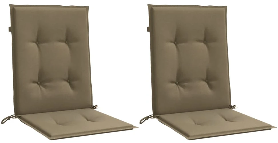 Kėdės pagalvėlės, 2vnt., taupe, 100x50x4cm, audinys