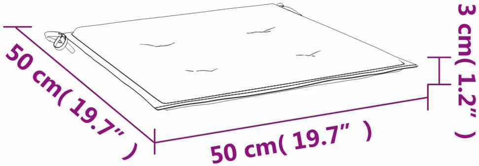 Kėdės pagalvėlės, 4vnt., 50x50x3cm, audinys, su lapais