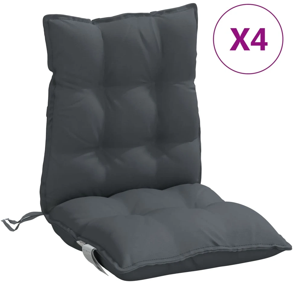 Kėdės pagalvėlės, 4vnt., antracito, oksfordo audinys