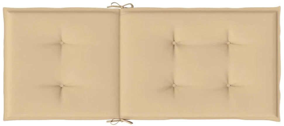 Kėdės pagalvėlės, 4vnt., smėlio, 120x50x4cm, audinys