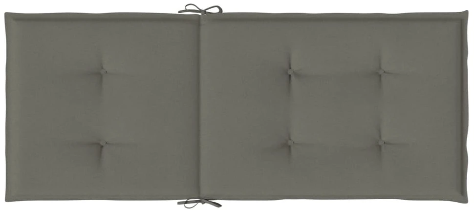 Kėdės pagalvėlės, 4vnt., tamsiai pilkos, 120x50x4cm, audinys