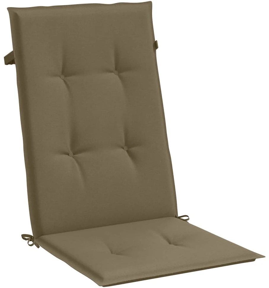 Kėdės pagalvėlės, 4vnt., taupe, 120x50x4cm, audinys