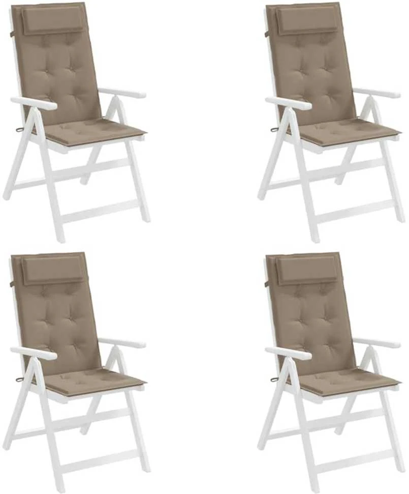 Kėdės pagalvėlės, 4vnt., taupe spalvos, oksfordo audinys