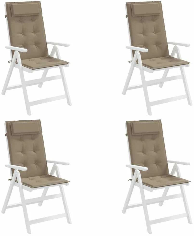 Kėdės pagalvėlės, 4vnt., taupe spalvos, oksfordo audinys