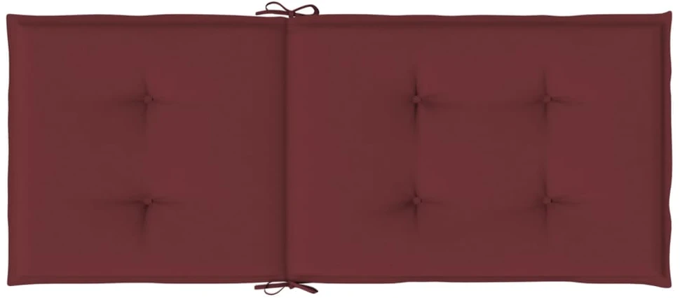 Kėdės pagalvėlės, 4vnt., vyno raudonos, 120x50x4cm, audinys