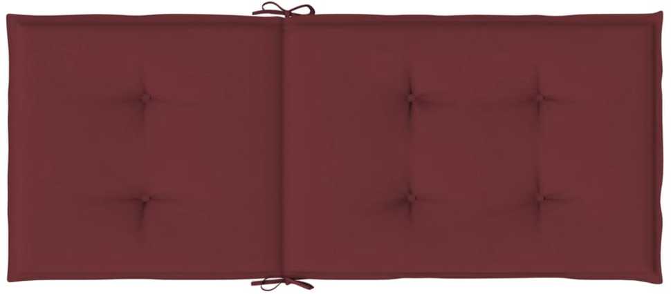 Kėdės pagalvėlės, 4vnt., vyno raudonos, 120x50x4cm, audinys