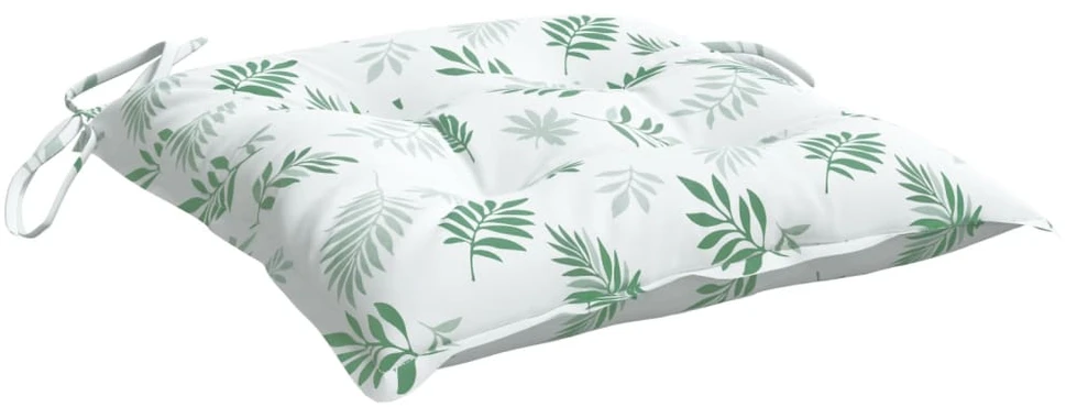 Kėdės pagalvėlės, 6vnt., 50x50x7cm, oksfordo audinys, su lapais