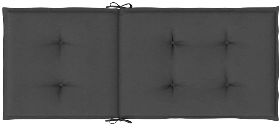 Kėdės pagalvėlės, 6vnt., antracito, 120x50x4cm, audinys