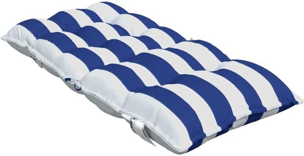 Kėdės pagalvėlės, 6vnt., mėlynos/baltos, audinys, dryžuotos