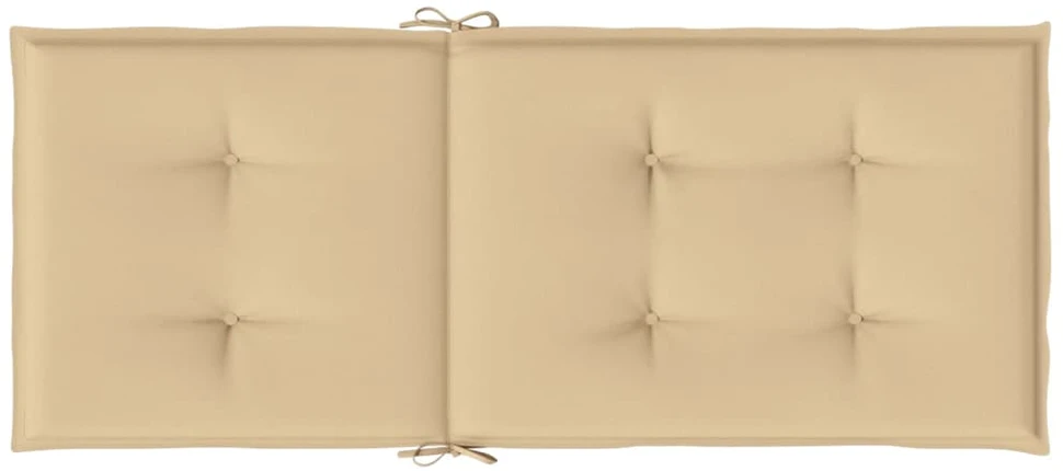 Kėdės pagalvėlės, 6vnt., smėlio, 120x50x4cm, audinys