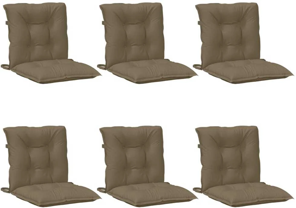 Kėdės pagalvėlės, 6vnt., taupe, 100x50x7cm, audinys