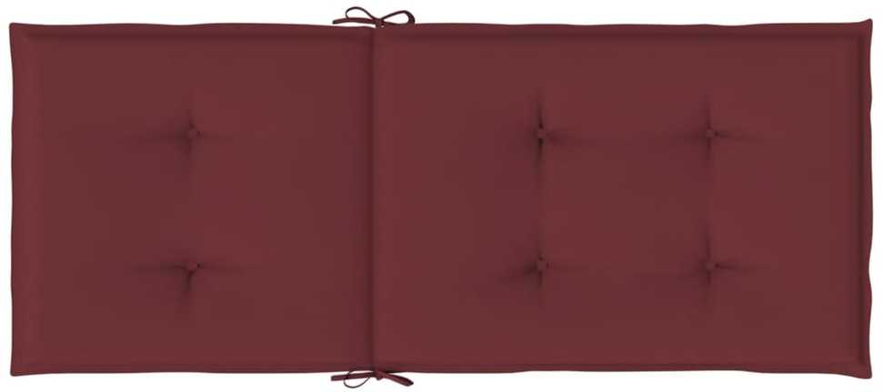Kėdės pagalvėlės, 6vnt., vyno raudonos, 120x50x4cm, audinys