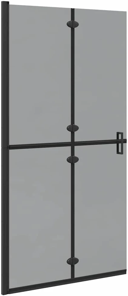 Keliaujanti dušo siena Juoda 100 x 6,5 x 190 cm
