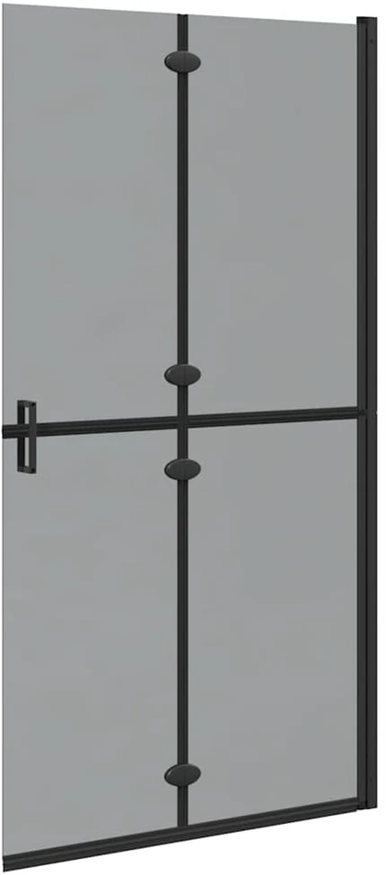 Keliaujanti dušo siena Juoda 100 x 6,5 x 190 cm