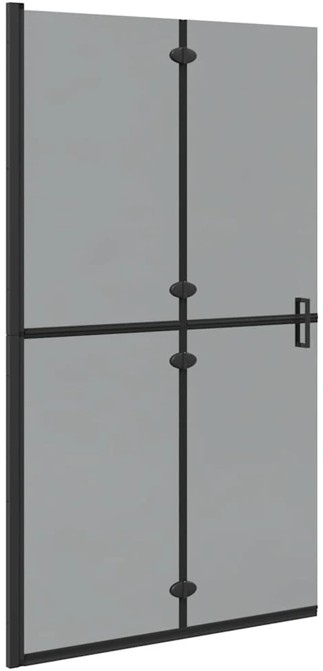 Keliaujanti dušo siena Juoda 110 x 6,5 x 190 cm