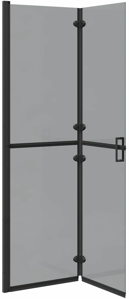 Keliaujanti dušo siena Juoda 110 x 6,5 x 190 cm