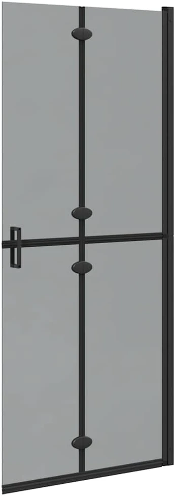 Keliaujanti dušo siena Juoda 80 x 6,5 x 190 cm
