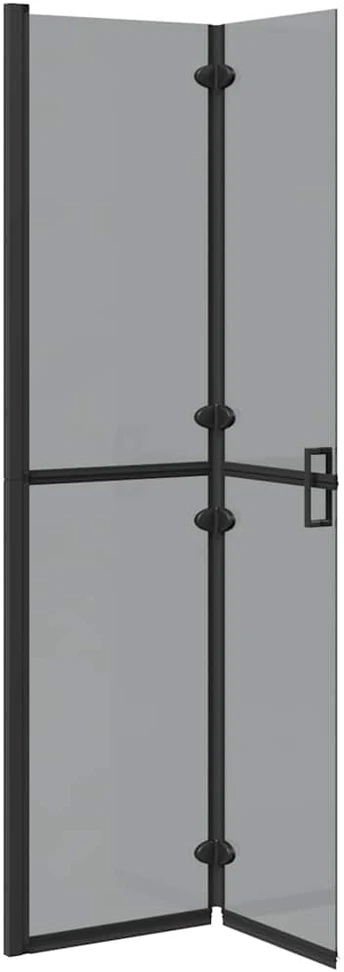 Keliaujanti dušo siena Juoda 90 x 6.5 x 190 cm
