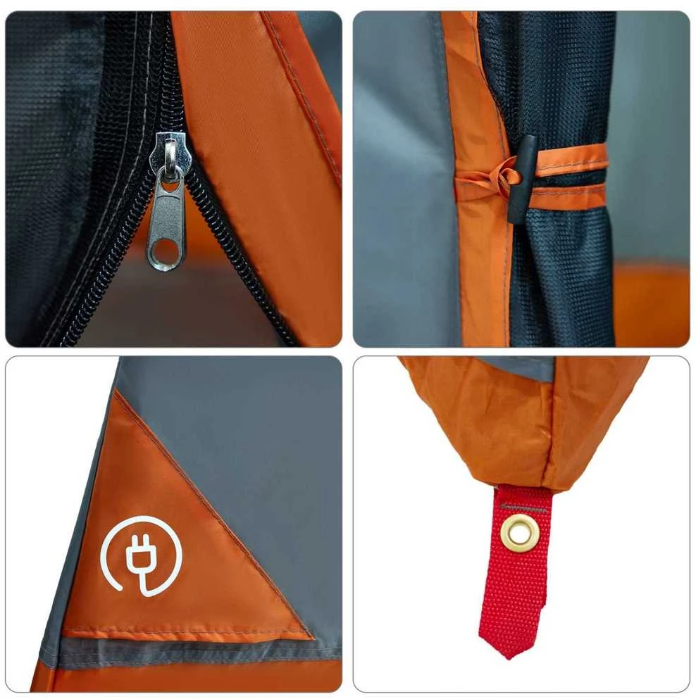 Kempingo Palapinių Komplektas 2 vnt. 6 asmeniui