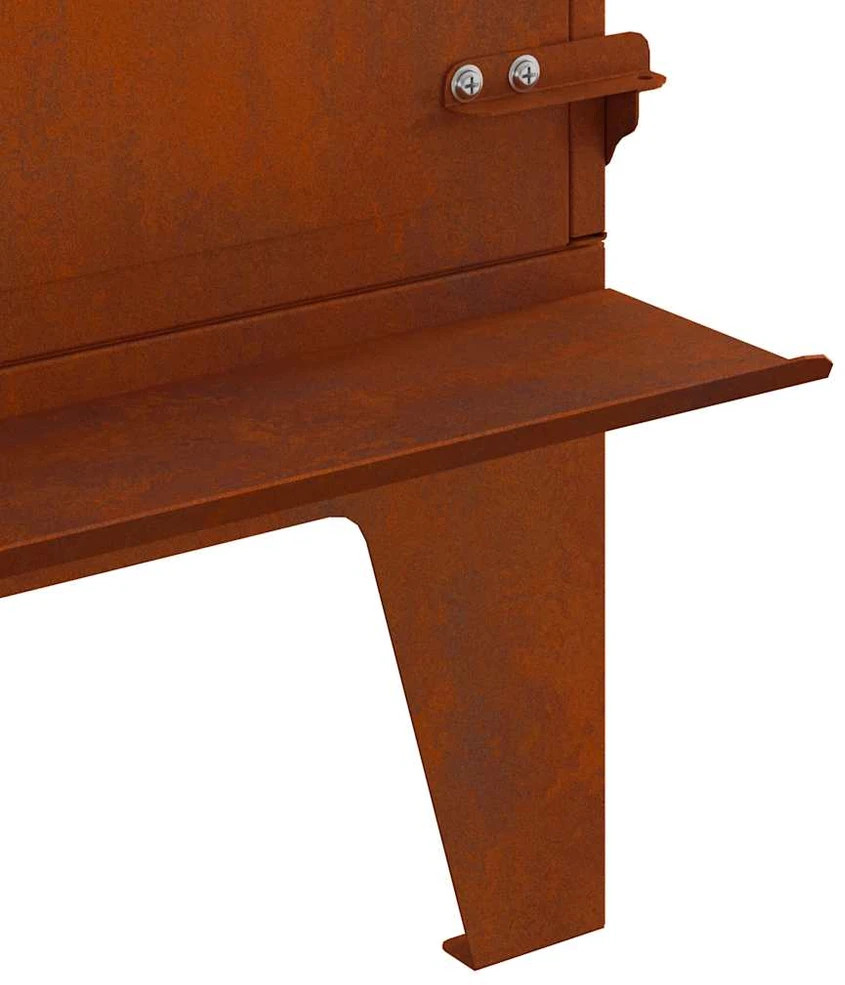 Kempingo viryklė, 35x50x60 cm, Corten plienas