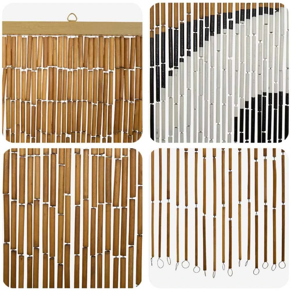 Kenkėjų Durų Užuolaida multicolor 200 x 90 cm Bambukas