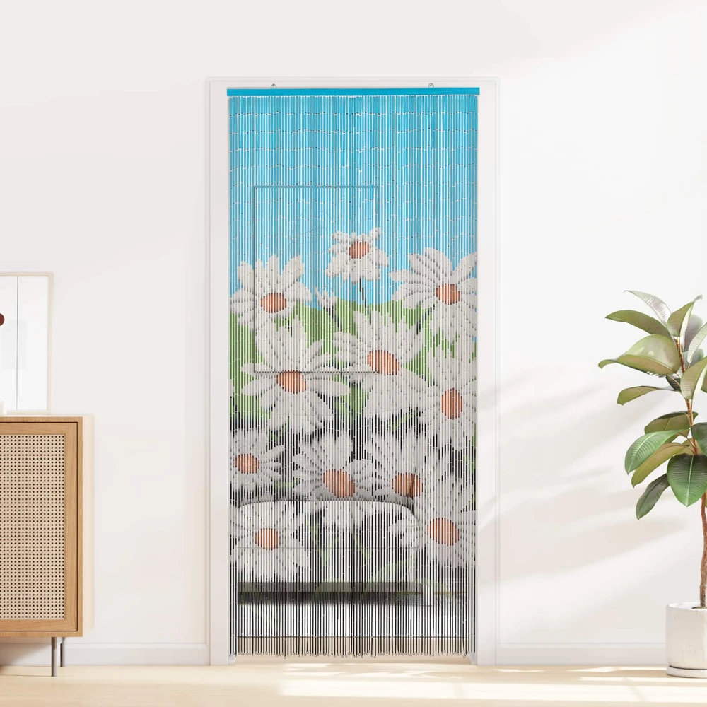 Kenkėjų Durų Užuolaida multicolor 90 x 200 cm Bambukas
