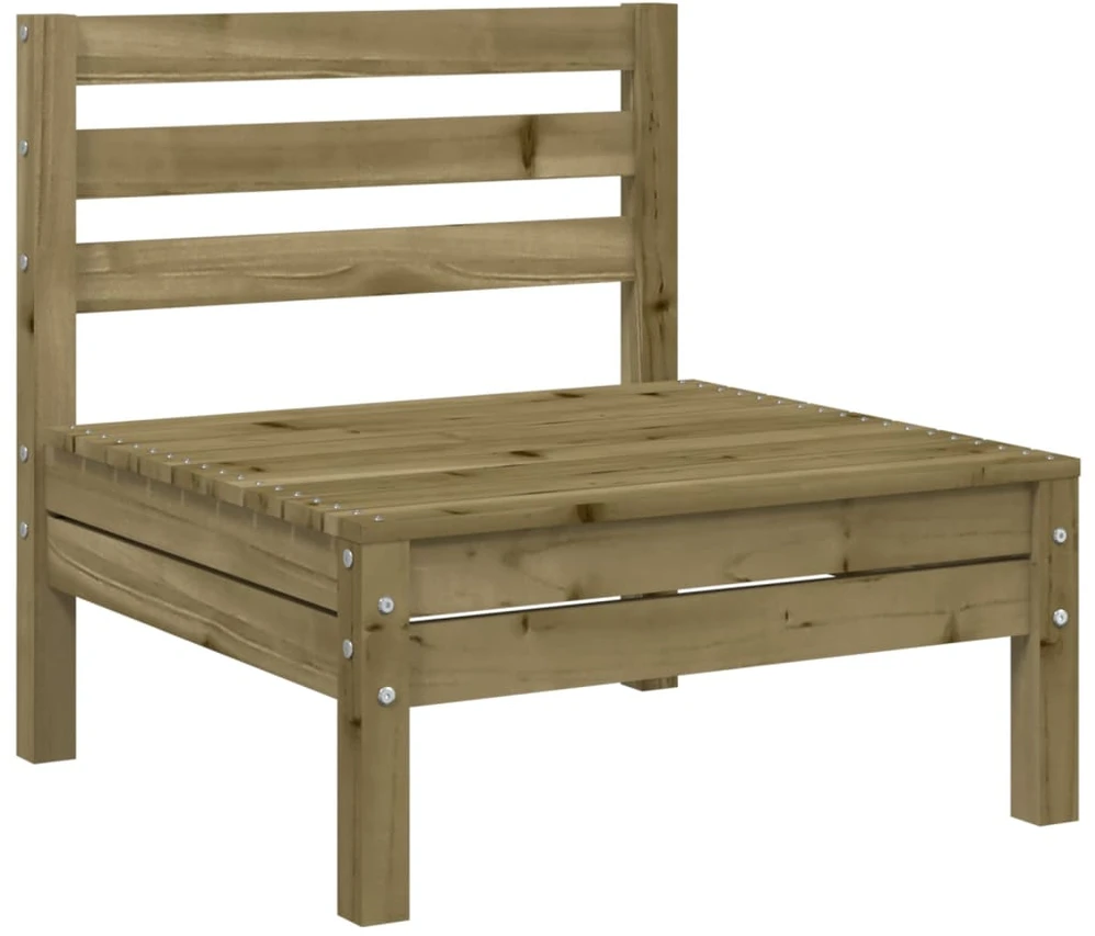 Keturvietė sodo sofa, impregnuota pušies mediena