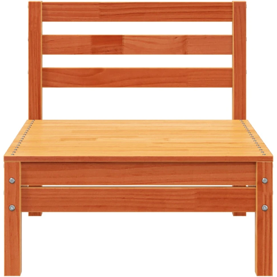 Keturvietė sodo sofa, vaško ruda, pušies medienos masyvas