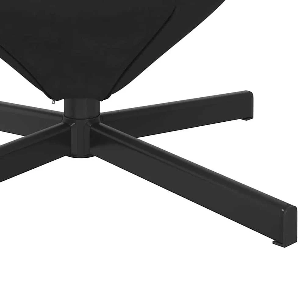 Fotelis Kiaušinio formos krėslas Juoda 63 x 73 x 90 cm Aksomas