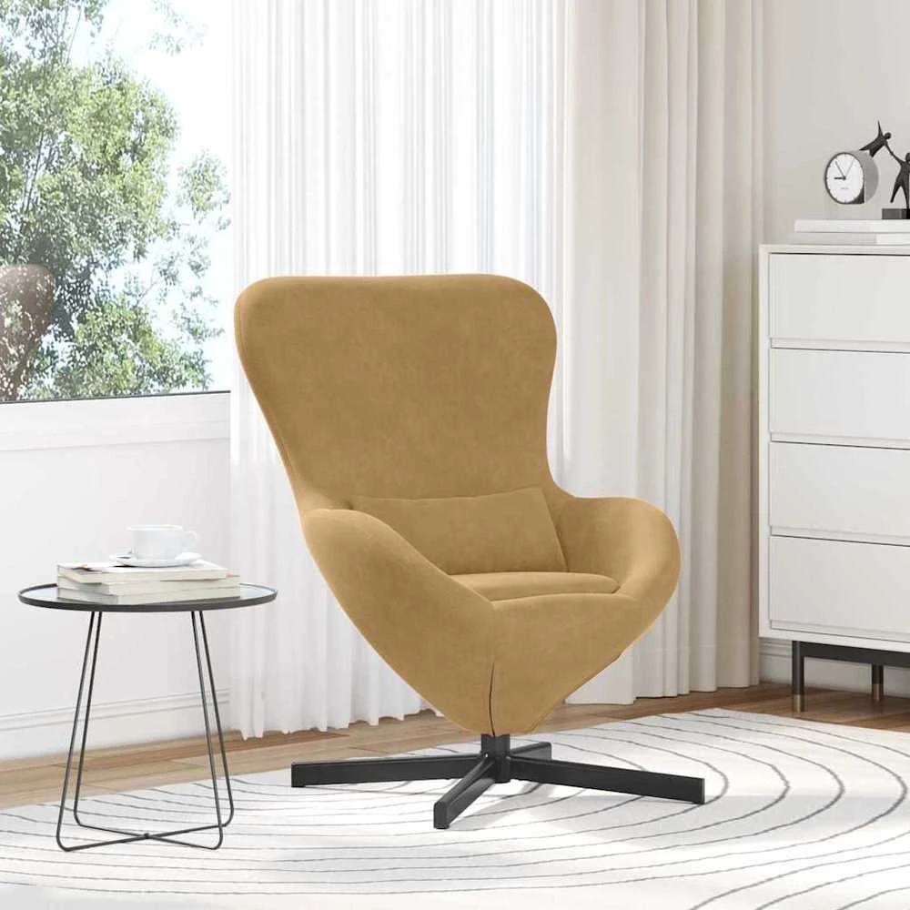 Fotelis Kiaušinio formos krėslas Ruda 63 x 73 x 90 cm Aksomas