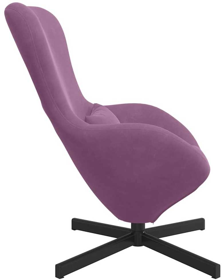 Fotelis Kiaušinio formos krėslas Violetinė 63 x 73 x 90 cm Aksomas