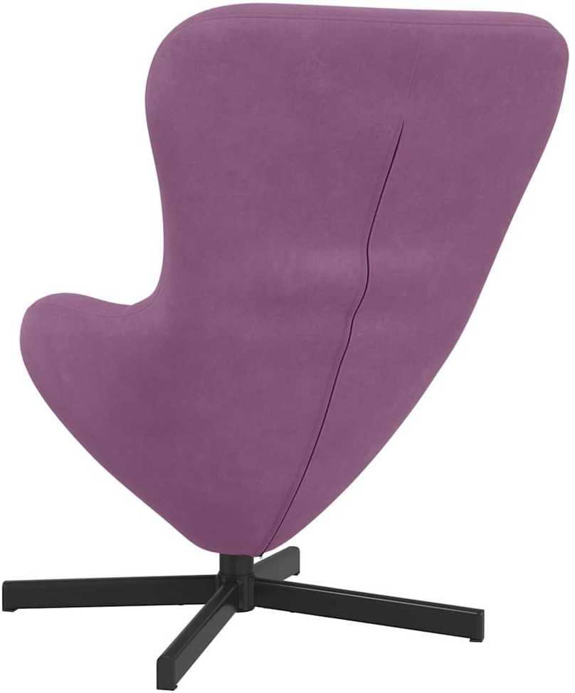 Fotelis Kiaušinio formos krėslas Violetinė 63 x 73 x 90 cm Aksomas