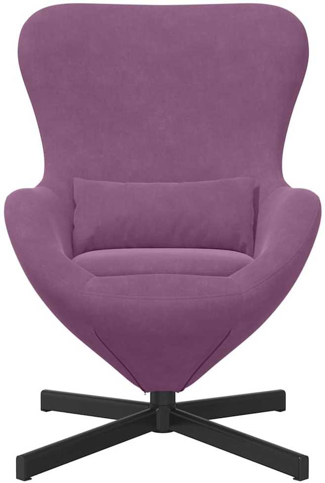 Fotelis Kiaušinio formos krėslas Violetinė 63 x 73 x 90 cm Aksomas