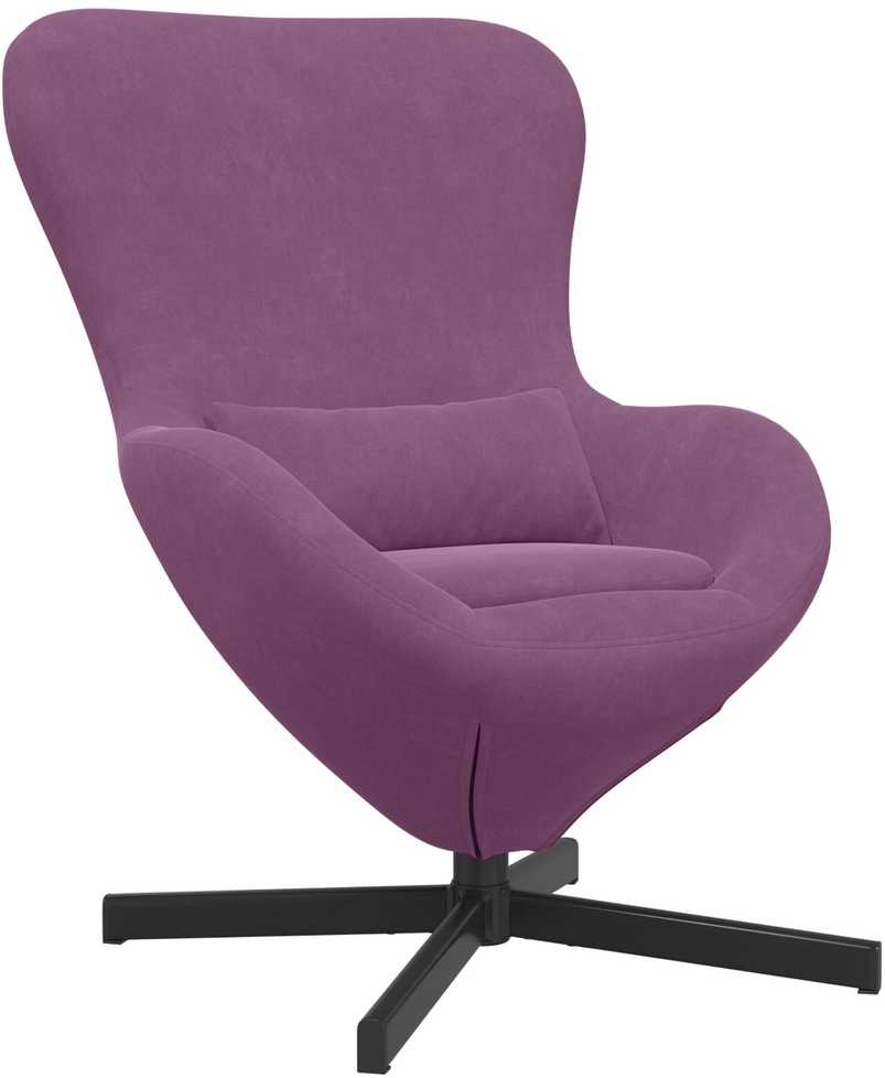 Fotelis Kiaušinio formos krėslas Violetinė 63 x 73 x 90 cm Aksomas