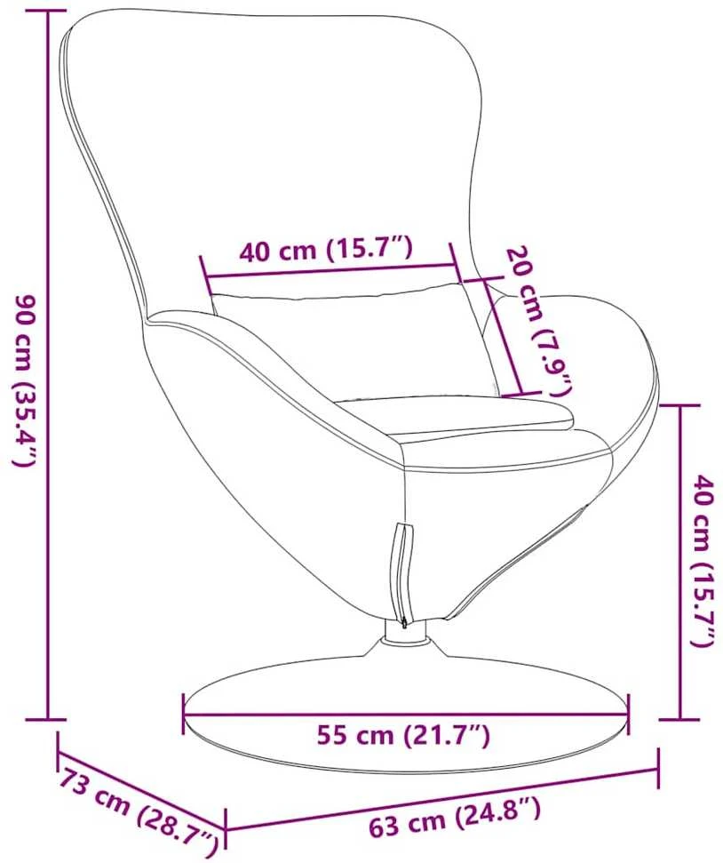 Fotelis Kiaušinio formos krėslas Šviesiai pilka 63 x 73 x 90 cm audinys
