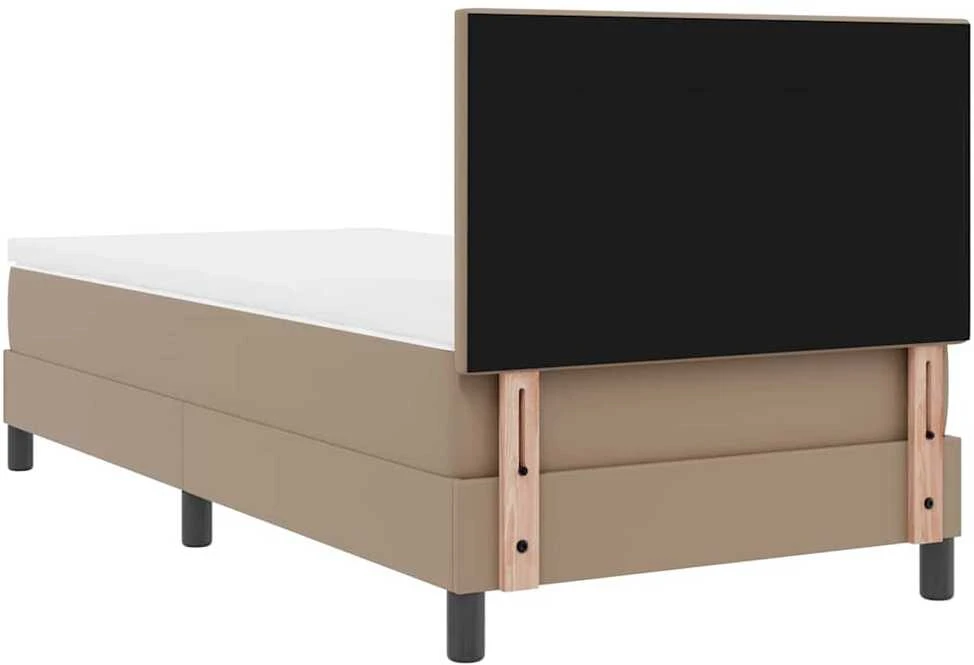 Kiemas lova su galvūgalio Kapučino 90 x 200 cm Dirbtinė oda