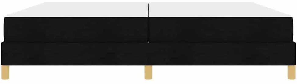 Kiemas lova su čiužiniu Juoda 200 x 200 cm audinys
