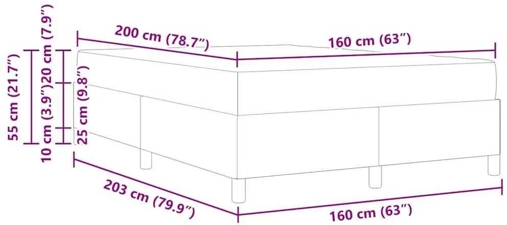 Lovos rėmas Juoda 160 x 200 cm audinys