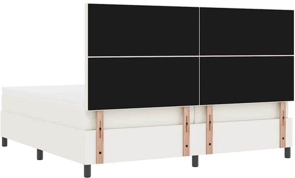 Kiemas lova Kremas ir balta 200 x 200 cm Kordūrinis audinys