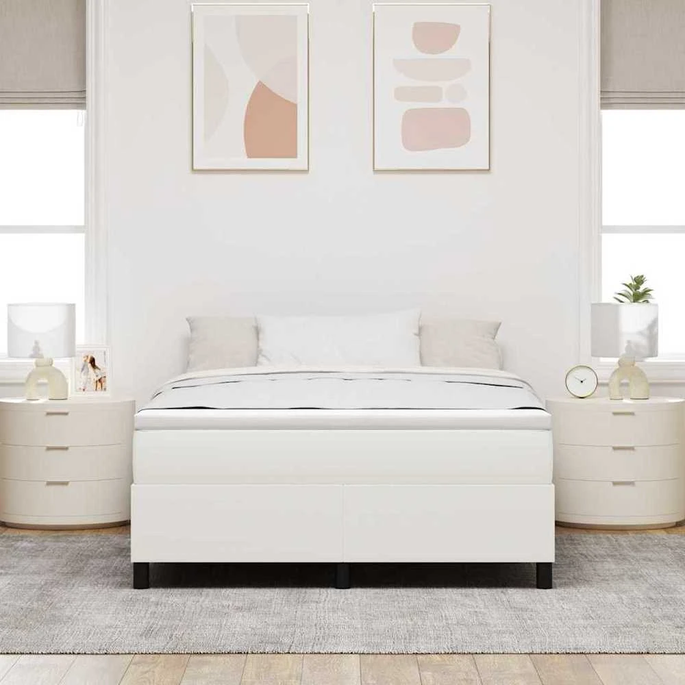 Kiemas lova Kremas ir balta 160 x 200 cm Kordūrinis audinys