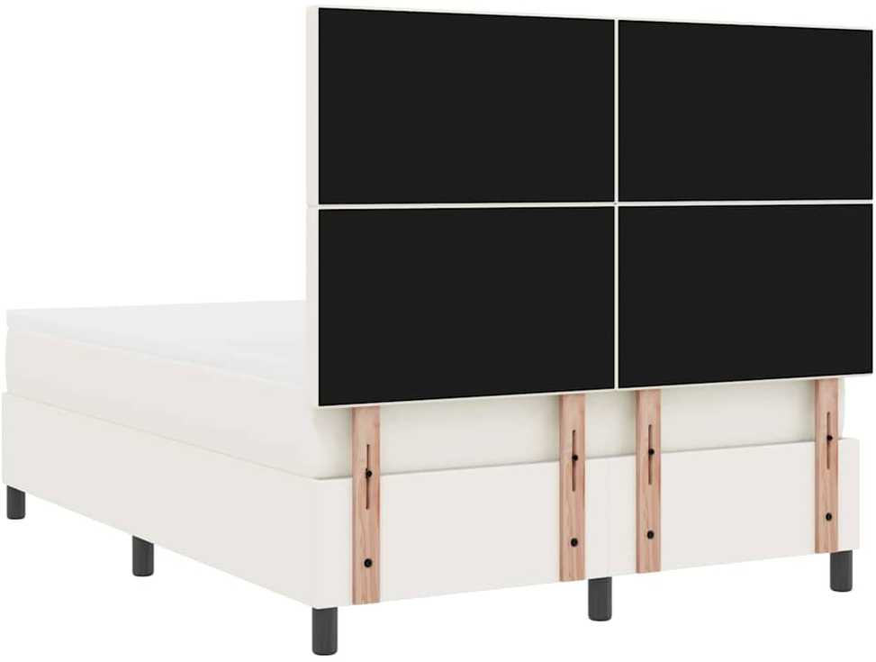 LED Čiužinio Lova su galvūgalio Kremas ir balta 160 x 200 cm