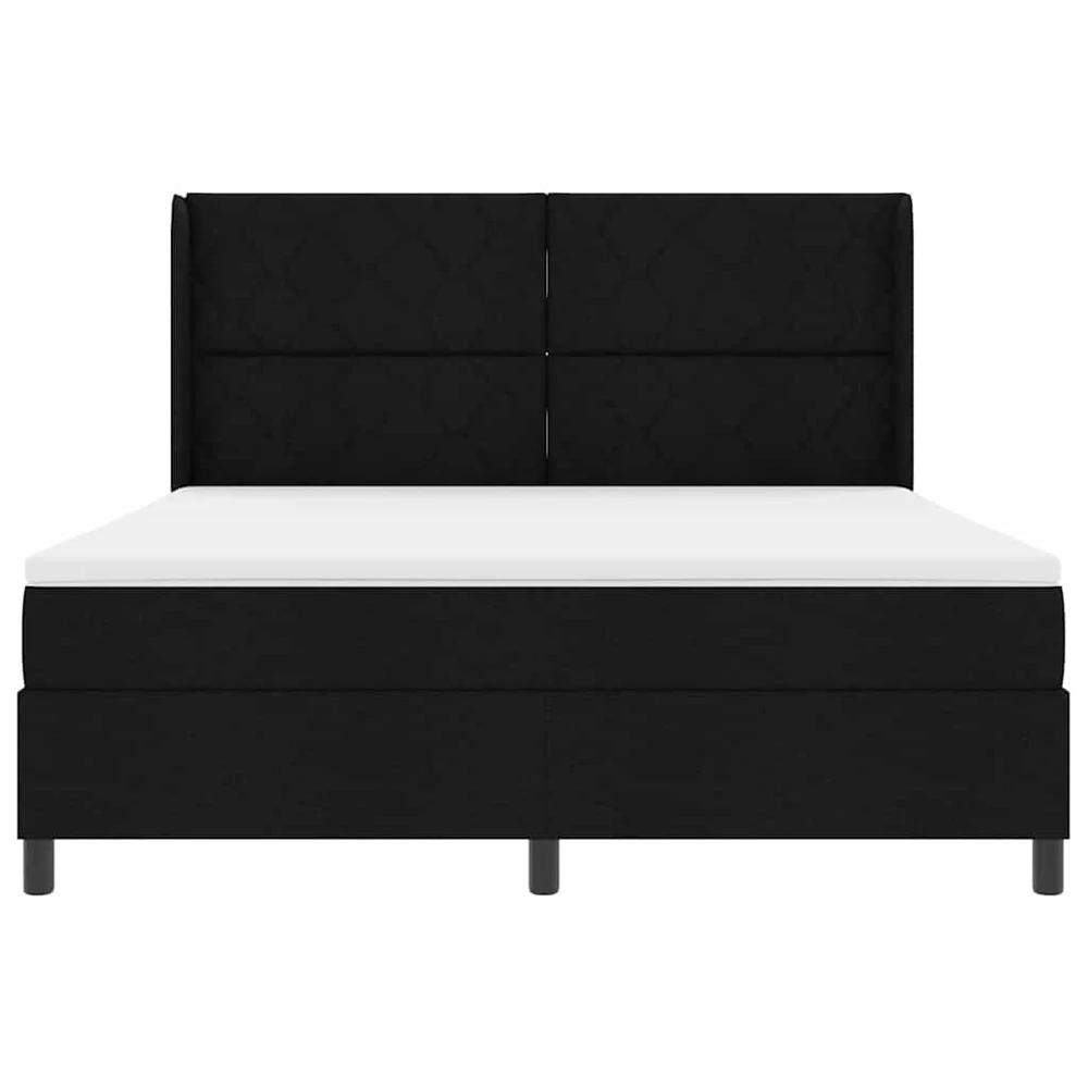 Kiemas lova su pagalve Juodas 200 x 180 cm audinys