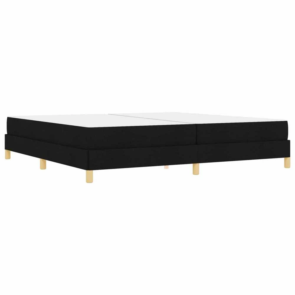 Kiemas lova su čiužiniu Juoda 200 x 200 cm audinys