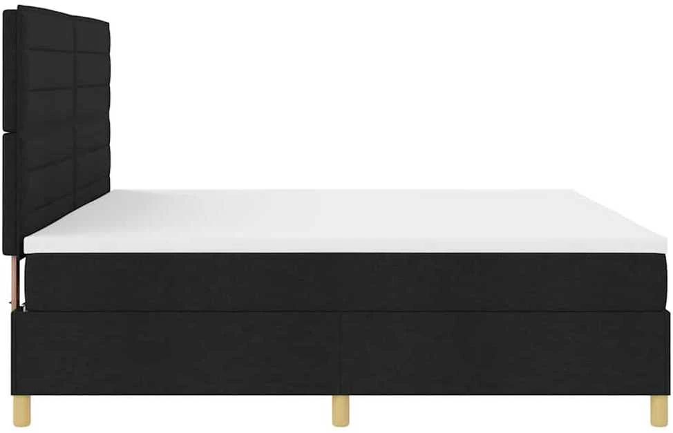 Kiemas lova su galvūgalio Juoda 200 x 200 cm audinys