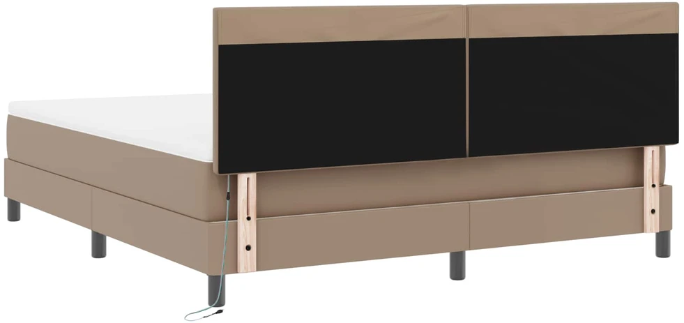 Kiemas lova su čiužiniu Kapučino 180 x 200 cm Dirbtinė oda