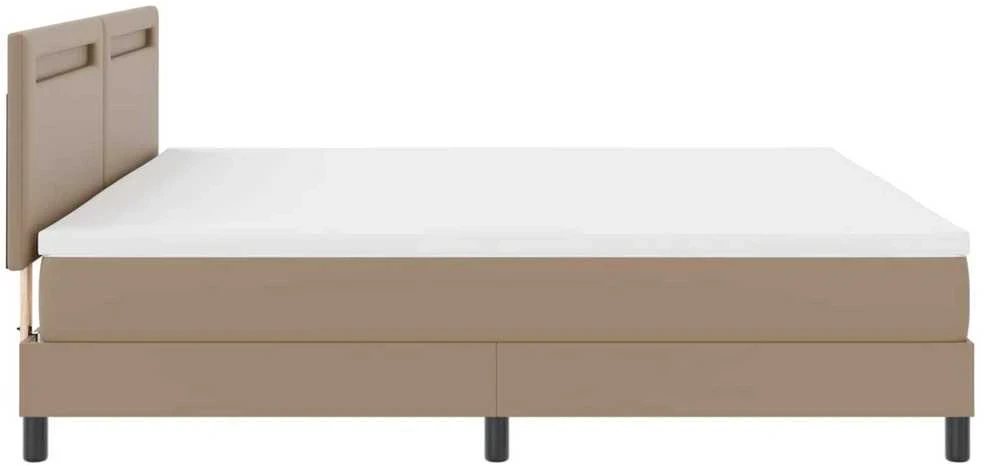 Kiemas lova su galvūgalio Kapučino 200 x 200 cm Dirbtinė oda