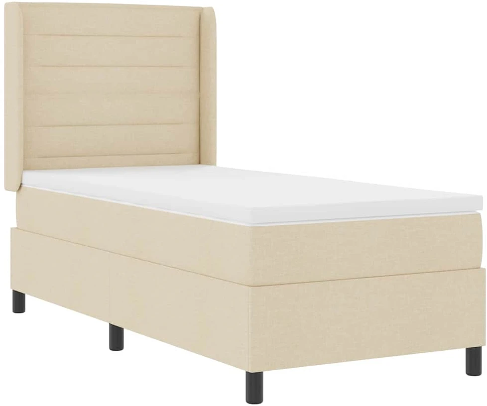 Kiemas lova su pagalve Kreminė 200 x 100 cm audinys