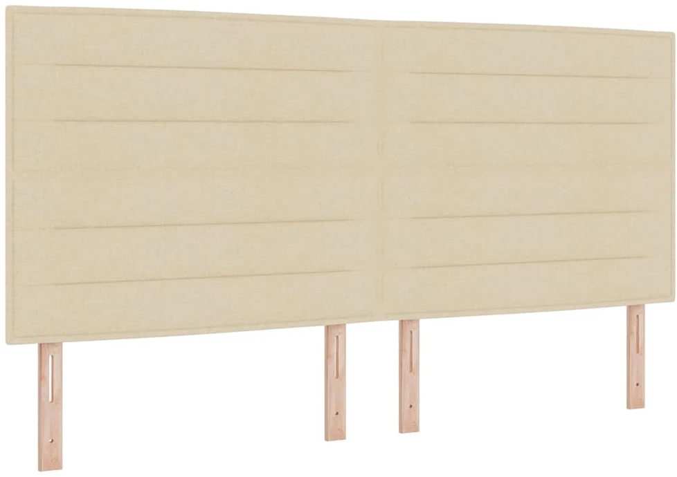 Kiemas lova su čiužiniu Kreminė 200 x 200 cm audinys